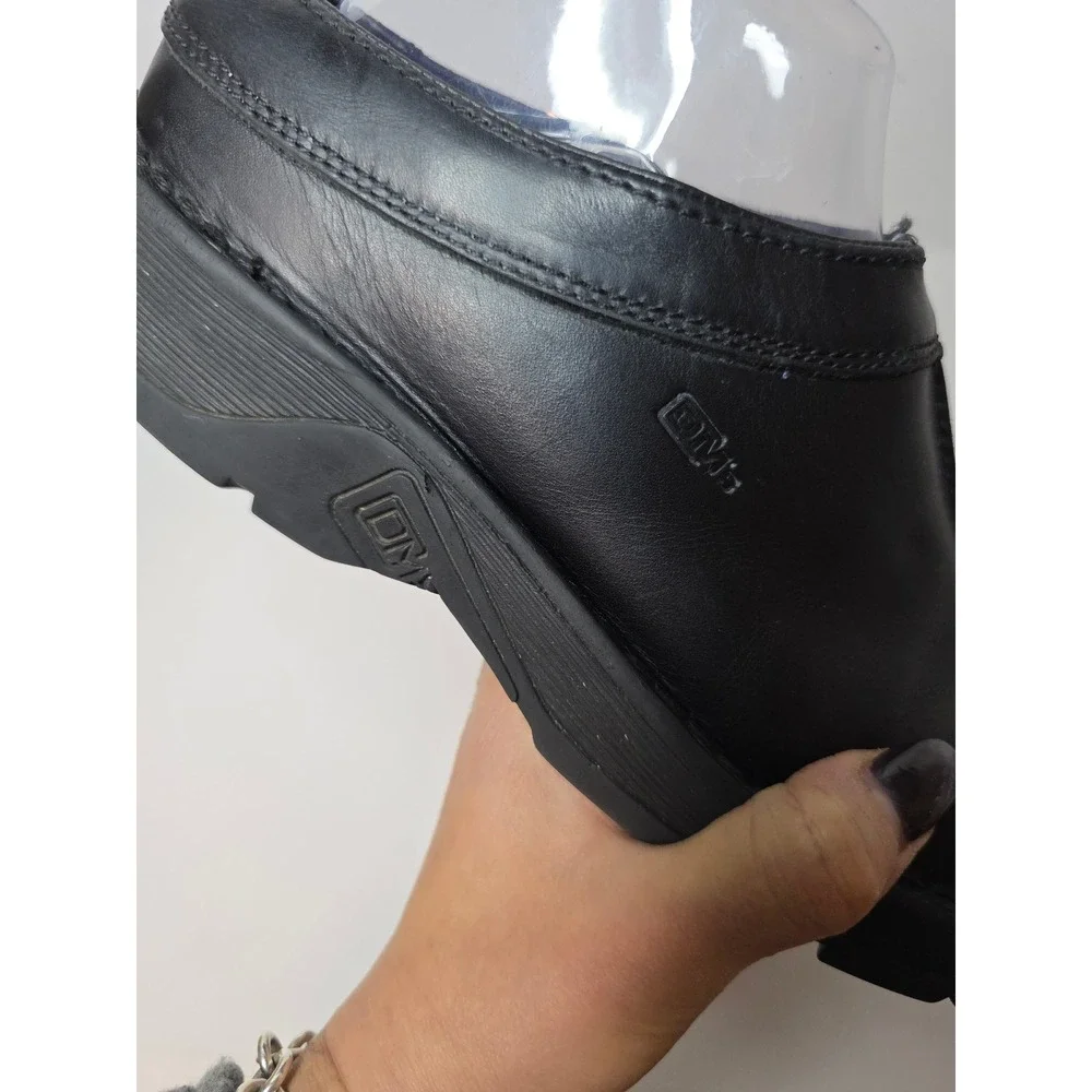 Dr. Martens‎ Vintage Black LeatherCenterSeam SlipOn MulesClogs AirWair Ms 7 Ws 8